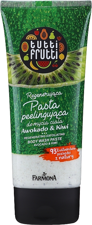 Repairing Exfoliating Body Paste "Kiwi & Avocado" - Farmona Tutti Frutti — photo N3