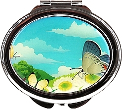 Fragrances, Perfumes, Cosmetics Compact Mirror "Butterflies", 85451 - Top Choice