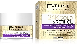 Lifting Face Cream - Eveline Cosmetics 24K Gold&Retinol Lifting Cream 50+ — photo N1