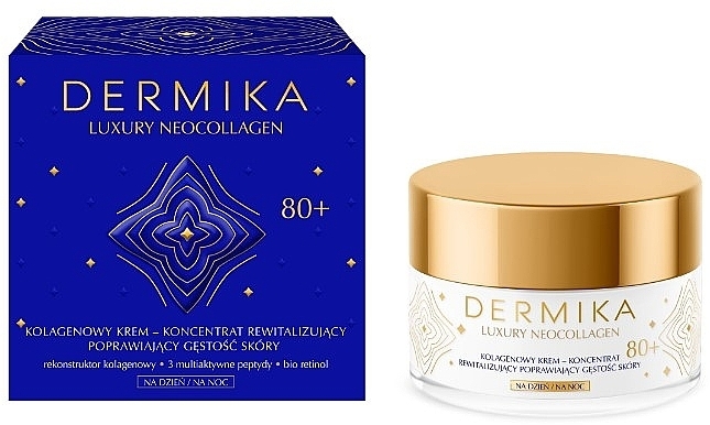 Regenerating Collagen Face Cream Concentrate - Dermika Luxury Neocollagen 80+ — photo N1