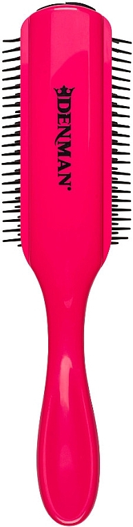 D4 Hair Brush, black and pink - Denman Original Styling Brush D4 Asian Orchid — photo N2