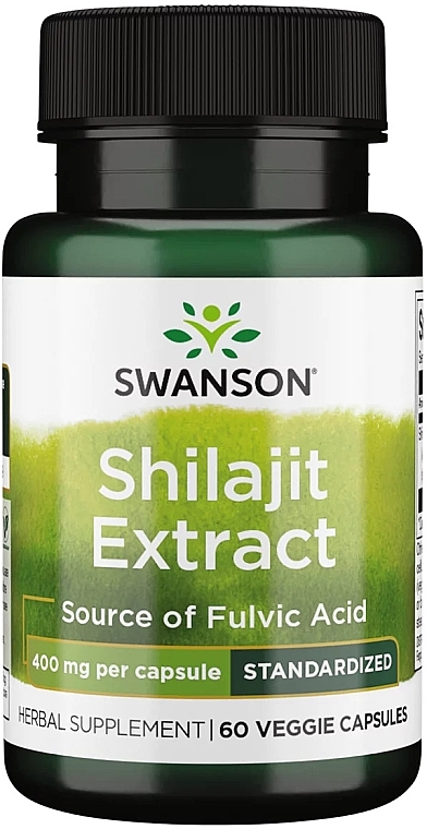 Dietary Supplement 'Shilajit Extract', 400mg - Swanson Shilajit Extract — photo N1