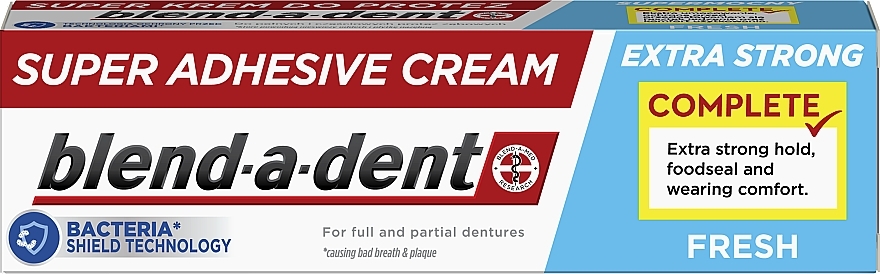 Dentures Adhesive Cream - Blend-A-Dent Super Adhesive Cream Fresh Complete  — photo N2