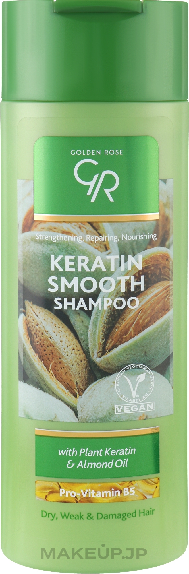 Shampoo for Dry, Weak, Damaged Hair - Golden Rose Keratin Smooth Shampoo — photo 430 ml