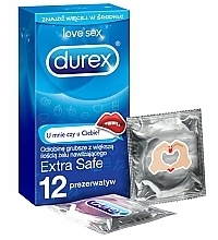 Thick Condoms, 12 pcs. - Durex Extra Safe Emoji — photo N1