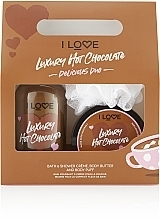 Fragrances, Perfumes, Cosmetics Set - I Love... Luxury Hot Chocolate (sh/cr/500ml + b/butter/200ml + puff)