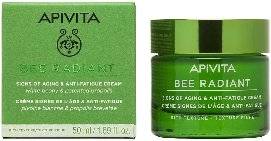 Anti-Aging Elasticity Cream - Apivita Bee Radiant Signs Of Aging & Anti-Fatigue Cream Rich Texture — photo N6
