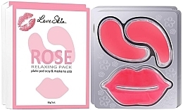 Fragrances, Perfumes, Cosmetics Hydrogel Eye & Lip Patches with Natural Rose Extract - Love Skin Pink Relaxing Pack