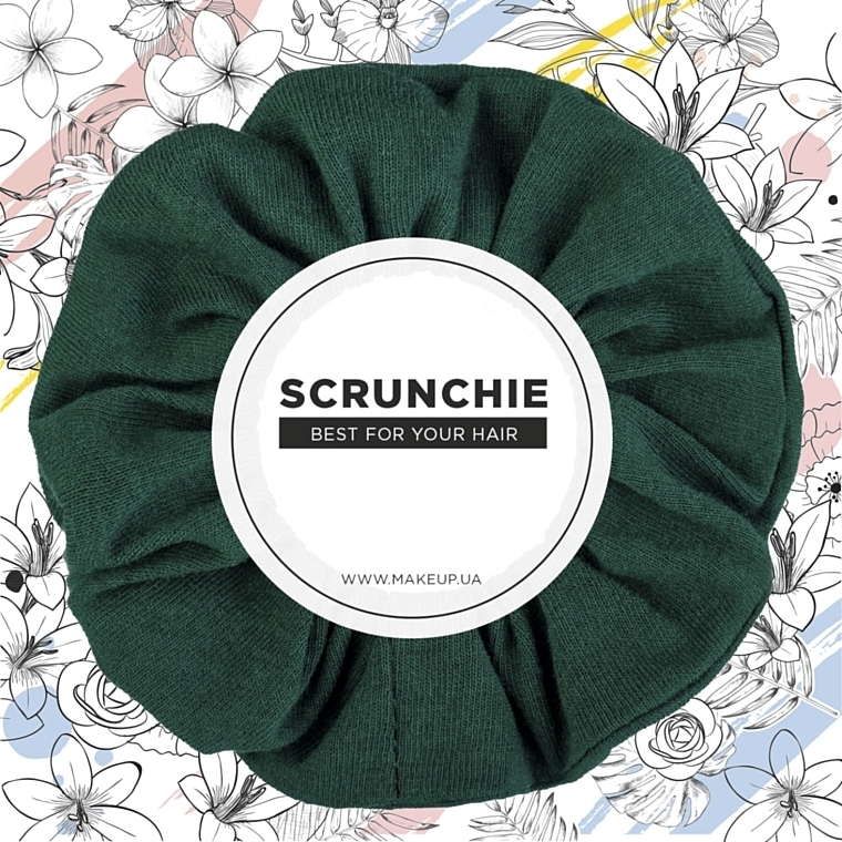 MakeUp - Knit Classic Scrunchie, Emerald — photo N1