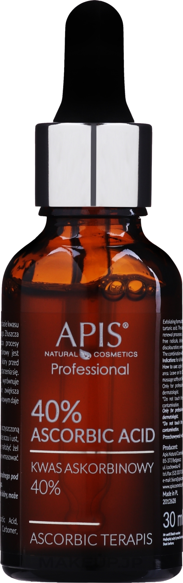Ascorbic Acid 40% - APIS Professional Ascorbic TerApis Ascorbic Acid 40% — photo 30 ml
