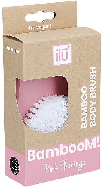 Pink Flamingo Body Brush - Ilu Bamboo Body Brush — photo N3