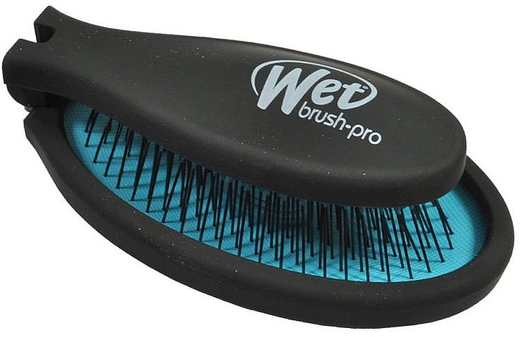 Compact Hair Brush - Wet Brush Pop Fold Cool Blue — photo N8