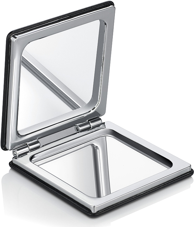 Foldable Pocket Mirror, Square, Black - MAKEUP — photo N2