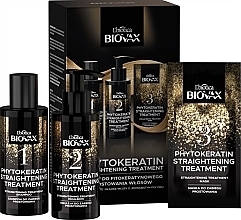 Fragrances, Perfumes, Cosmetics Hair Straightening Set - Biovax Phytokeratin (sham/100ml + h/emuls/100ml + h/mask/20ml)