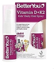 Fragrances, Perfumes, Cosmetics Oral Spray - BetterYou Vitamin D+K2 Kids' Daily Oral Spray Bubblegum & Blueberry