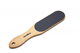 Fragrances, Perfumes, Cosmetics Wide Professional Wooden Foot File, 100/220, black - Solomeya Professional Wooden Foot File 100/220