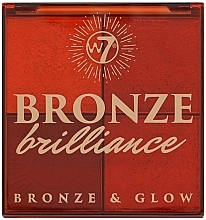 Bronzer & Highlighter Palette - W7 Bronze Brilliance Bronze & Glow Palette — photo N12