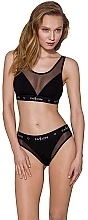 Sport Top with Transparent Insert PS002, black - Passion — photo N3