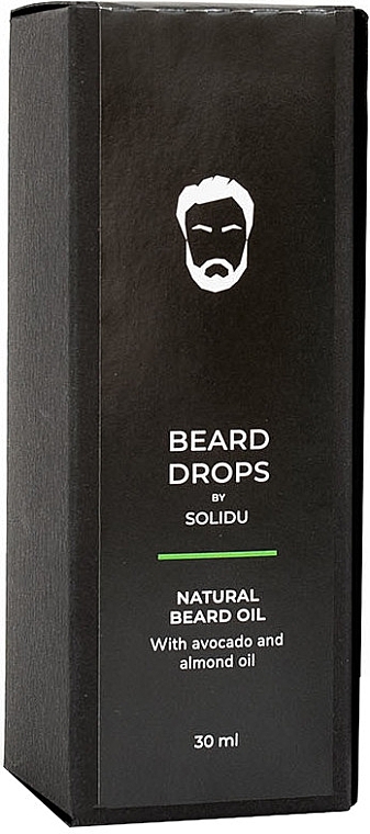 Beard Essential Oil - Solidu Beard Drops NaturalBeard Oil — photo N2