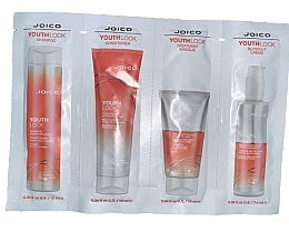 Fragrances, Perfumes, Cosmetics Sample Set - Joico Youthlock Quad Foil (sham/10ml+cond/10ml + h/mask/10ml + h/cream/7.4ml)