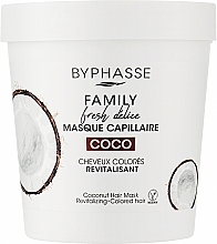 Coconut Mask for Colored Hair - Byphasse Family Fresh Delice Mask — photo N1