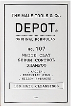 Fragrances, Perfumes, Cosmetics Sebum Control Shampoo - Depot 107 White Clay Sebum Control Shampoo (sample)