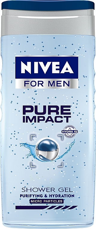 Shower Gel with Cleansing Microparticles 'Purity Boost' - NIVEA Men Pure Impact Shower Gel — photo N2