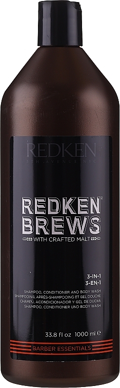Shampoo, Conditioner and Body Wash 3in1 - Redken Brews 3-in-1 Shampoo, Conditioner & Body Wash — photo N16