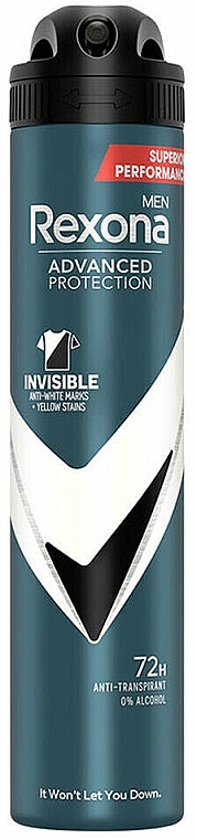 Antiperspirant Spray - Rexona Advanced Protection 72h Antiperspirant Invisible Black & White — photo N1