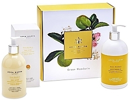 Fragrances, Perfumes, Cosmetics Set - Acca Kappa Green Mandarin Gift Set (sh/gel/500ml + b/lot/300ml)