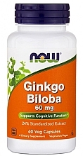Capsules "Ginkgo Biloba" 60 mg - Now Foods Ginkgo Biloba — photo N1