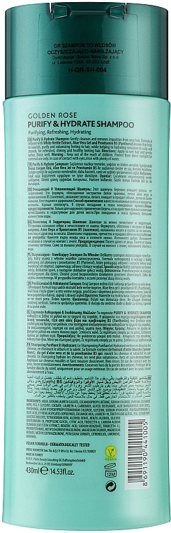 Shampoo for Normal and Greasy Hair - Golden Purify & Hydrate Shampoo — photo N2