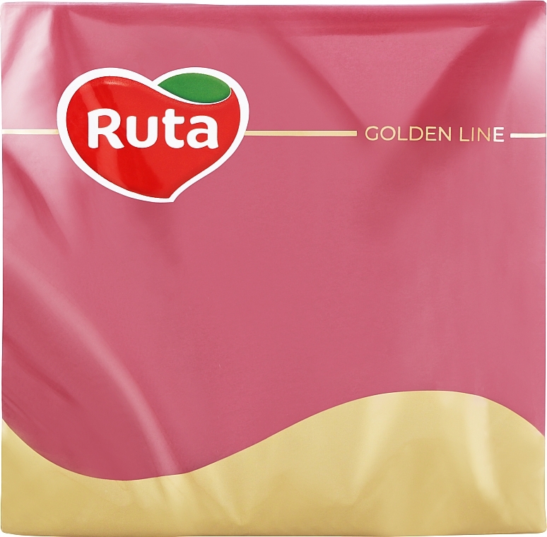 Serving Napkins, 3-layer, 33x33 cm, 33x33 cm, burgundy, 20 pcs - Ruta — photo N2