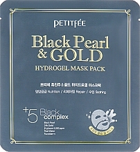 Hydrogel Face Mask with Gold and Black Pearl - Petitfee&Koelf Black Pearl & Gold Hydrogel Mask Pack — photo N2