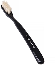 Toothbrush - Acca Kappa Vintage Collection Nylon Medium Toothbrush Black — photo N1