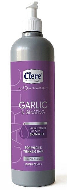 Garlic & Ginseng Shampoo for Fine Hair - Clere Garlic & Ginseng Shampoo — photo N1