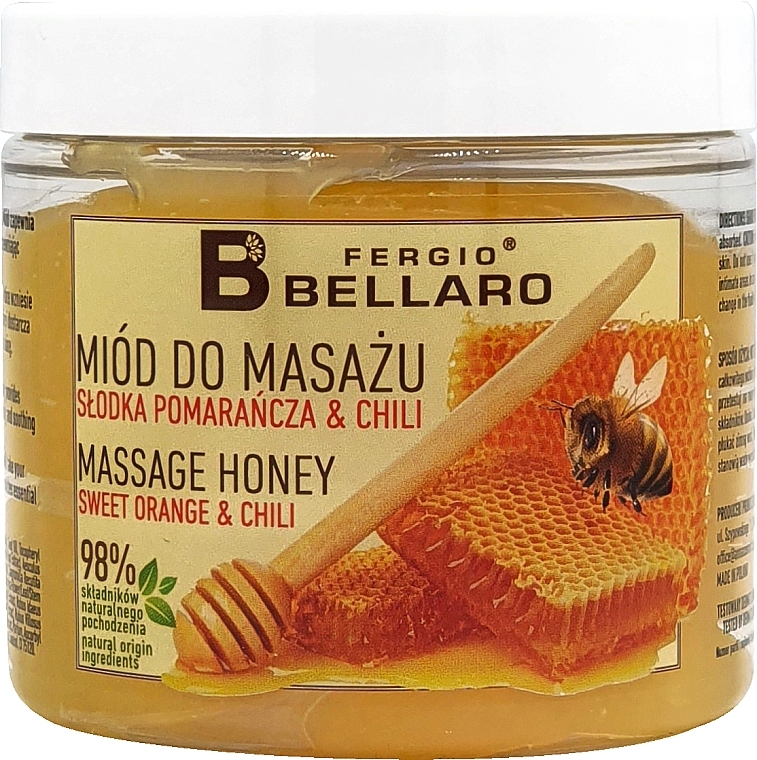 Sweet Orange & Chili Massage Honey - Fergio Bellaro Massage Honey Sweet Orange & Chili — photo N2