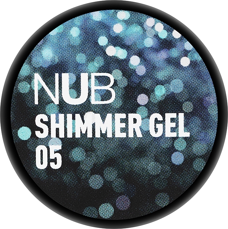 Nail Design Shimmer-Gel with Big Glitter - NUB Shimmer Gel — photo N1