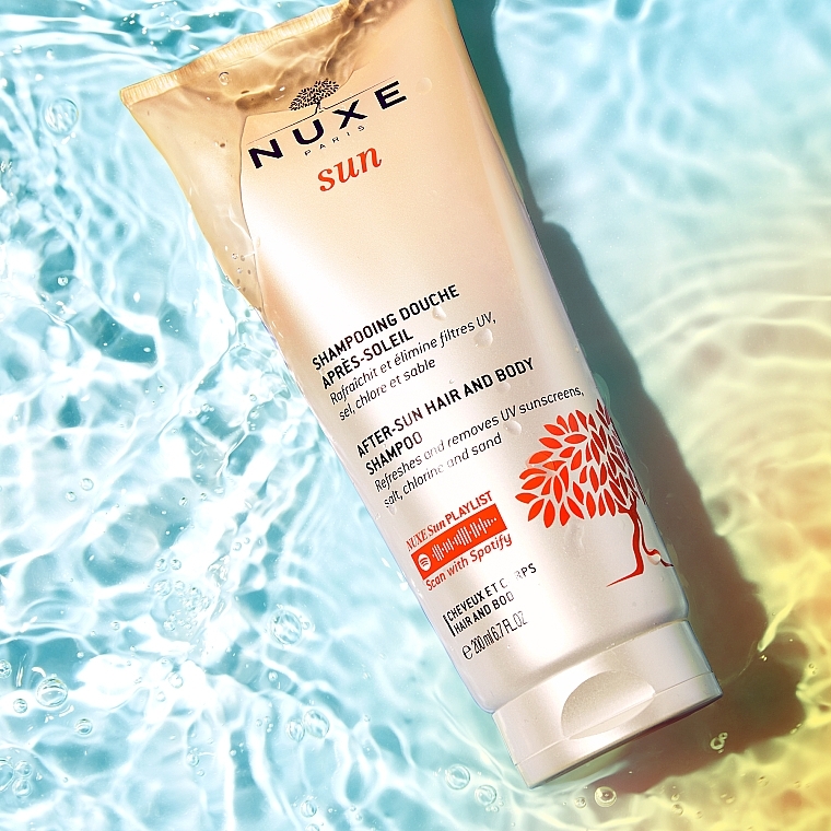 After Sun Shampoo-Gel 2in1 - Nuxe Sun Care After Sun Shampoo Nuxe Body And Hair Shower — photo N3