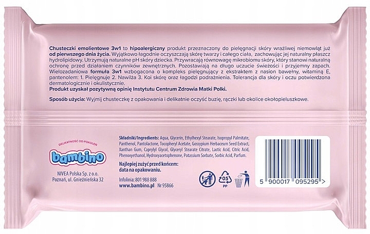 Softening Baby Wipes 3in1 - Bambino — photo N2