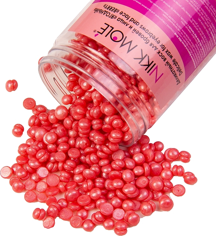 Brow & Face Pearl Wax "Berry" - Nikk Mole Wax For Eyebrows And Face Berry — photo N20