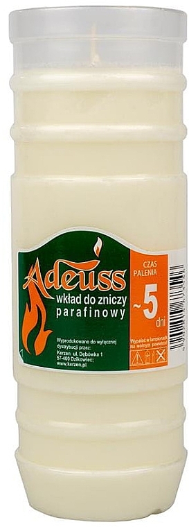 Paraffin Cartridge, Burn Time - 5 Days - Adeuss — photo N1