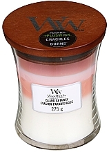 Scented Candle in Glass - WoodWick Hourglass Trilogy Candle Island Getaway — photo N2