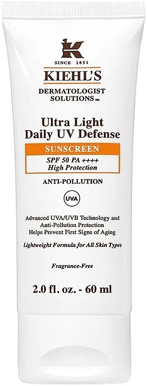 Sunscreen Fluid SPF50 - Kiehl`s Dermatologist Solutions Ultra Light Daily UV Defense SPF 50 — photo N2