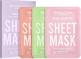 Mask Kit for Oily Skin - Revolution Skincare Oily Skin Biodegradable Sheet Mask (f/mask/3pcs) — photo N5