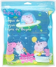 Bath Sponge Set 'Peppa Pig', 3 pcs, space, pink - Suavipiel Peppa Pig Bath Sponge — photo N1