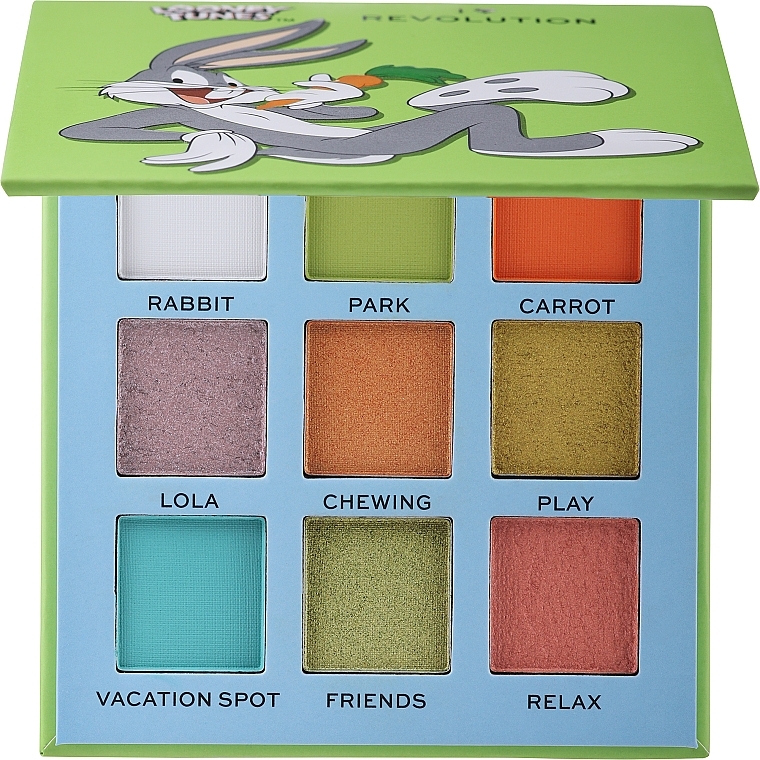 Eyeshadow Pallet, 9 colours - I Heart Revolution Looney Tunes Shadow Palette — photo N1