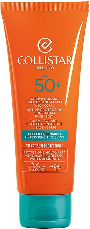 Intensive Sunscreen Cream - Collistar Active Protection Sun Cream Face Body SPF 50+ — photo N1