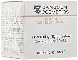 Fragrances, Perfumes, Cosmetics Brightening Night Cream - Janssen Cosmetics Brightening Night Restore 