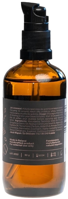 Cognac Shaving Oil - RareCraft Koniak Shaving Oil — photo N13